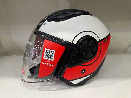 KASK LS2 AIRFLOW 2 COVER MAT SİYAH-KIRMIZI-BEYAZ