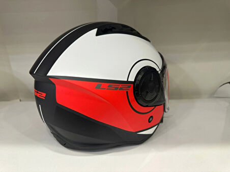 KASK LS2 AIRFLOW 2 COVER MAT SİYAH-KIRMIZI-BEYAZ