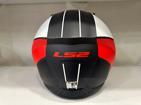 KASK LS2 AIRFLOW 2 COVER MAT SİYAH-KIRMIZI-BEYAZ
