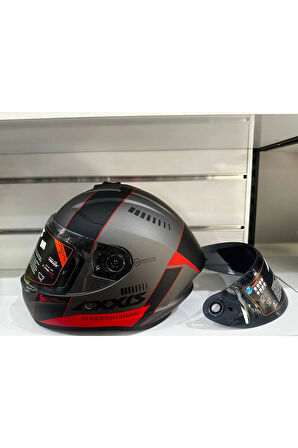 KASK AXXİS DRAKEN S MP4 C5 MAT RED/TİTANYUM