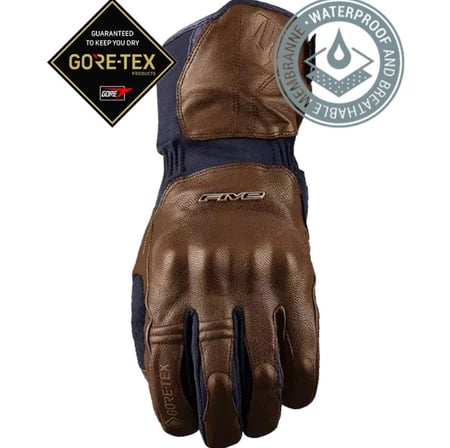 Five Gloves WFX Skin GTX BROWN - Kahverengi Su Geçirmez Kışlık Korumalı Deri Eldiven