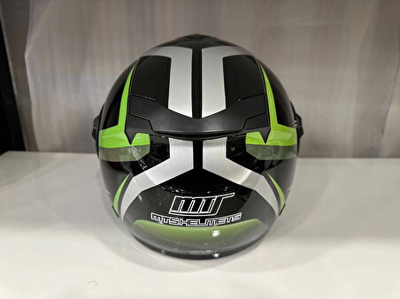 KASK MTS 625 WASP ÇENESİZ GÜNEŞ GÖZLÜKLÜ YEŞİL/SİYAH