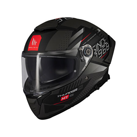 KASK MT THUNDER 4 SV LUMİNENCE D1 MAT GRİ/SİYAH