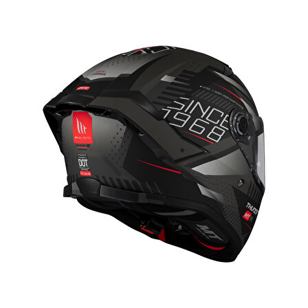 KASK MT THUNDER 4 SV LUMİNENCE D1 MAT GRİ/SİYAH