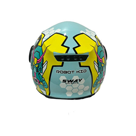 KASK SWAY SW 814 ROBOT KIDS Light Blue (ÇOCUK)