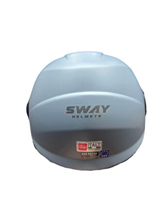 KASK SWAY SW-737 MAT GRİ ÇENESİZ GÜNEŞ GÖZLÜKLÜ