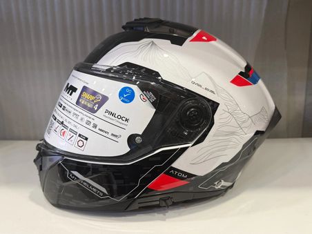 KASK MT ATOM 2 HİGHLANDS A7 MAVİ/BEYAZ/SİYAH