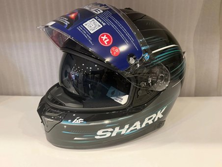 Kask Shark Skwal İ3 Lıght-Blur Siyah/Mavi/Yeşil