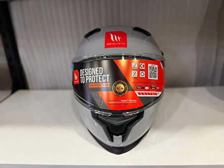 KASK MT BRAKER SV SOLİD A12 PARLAK NARDO GRİ