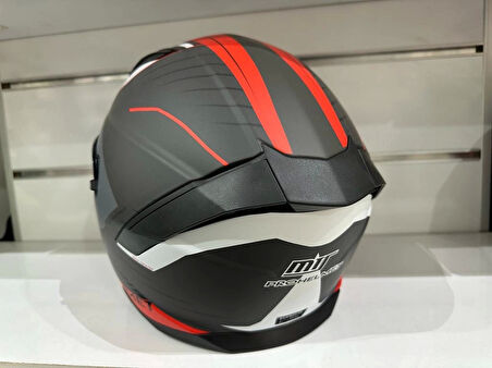 KASK MTS PRO 910 TWISTER GÜNEŞ GÖZLÜKLÜ KIRMIZI/GRİ
