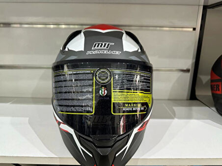 KASK MTS PRO 910 TWISTER GÜNEŞ GÖZLÜKLÜ KIRMIZI/GRİ