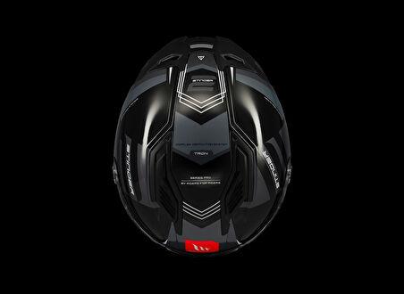 KASK MT STINGER TRON B12 PARLAK GRİ/SİYAH
