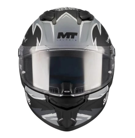 KASK MT STINGER TAGGER B2 MAT GRİ/SİYAH