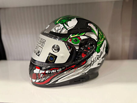 KASK SHIRO KATANA SV JOKER KIRMIZI/YEŞİL/BEYAZ
