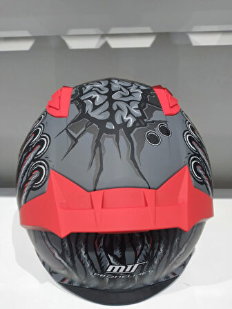 KASK MTS PRO 801 DREAKA GÜNEŞ GÖZLÜKLÜ ANTRESİT/KIRMIZI