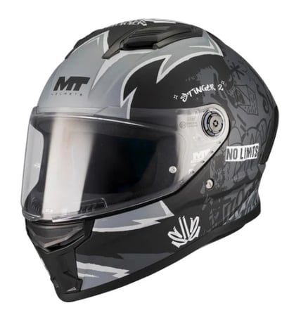 KASK MT (KIDS)ÇOCUK STINGER TAGGER B2 MAT GRİ/SİYAH