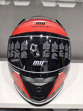 KASK MTS PRO 801 WAR GÜNEŞ GÖZLÜKLÜ MAT GRİ/KIRMIZI