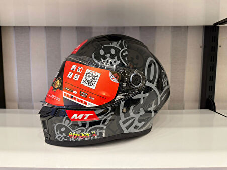 KASK MT STINGER RAM F1 PARLAK SİYAH/GRİ