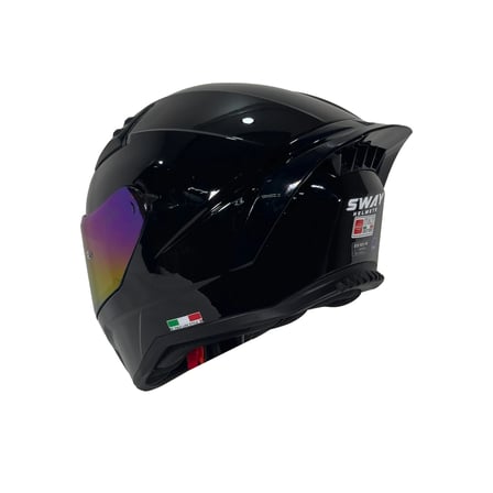 KASK SWAY SW 869 PARLAK BLACK (siyah camlı)
