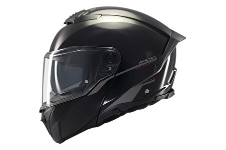 KASK MT ATOM 2 A1 ÇENE AÇILIR PARLAK SİYAH