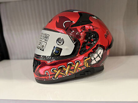 KASK SHIRO KATANA SV PSYCO TURUNCU/BORDO