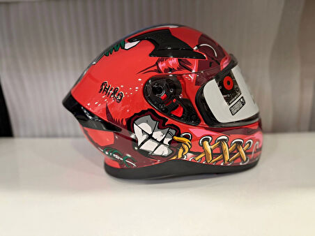 KASK SHIRO KATANA SV PSYCO TURUNCU/BORDO