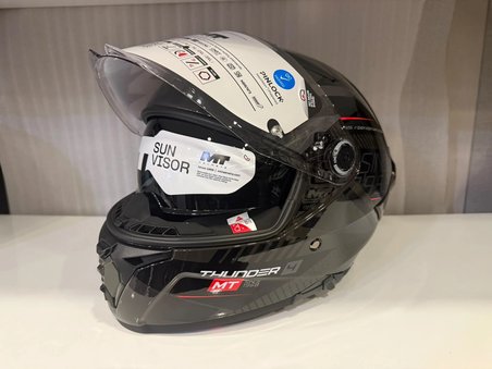KASK MT THUNDER 4R SV LUMİNENCE D1 PARLAK GRİ