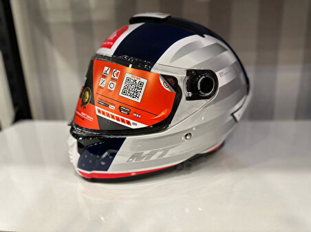 KASK MT THUNDER 4 SV TEARS C7 PARLAK MAVİ/İNCİ BEYAZ