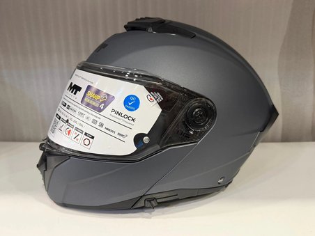 KASK MT ATOM 2 A2 PURE MAT GREY ÇENE AÇILIR