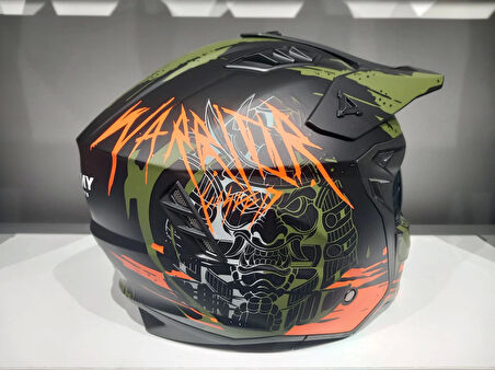 KASK SWAY X1-X SEUL BLACK/GREY/TURUNCU ÇENE ÇIKAN