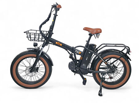 ALBA FOLD F 750 mid OFF ROAD PREMİUM 48V 16Ah(768Wh) SİYAH ZIRHLI LASTİK