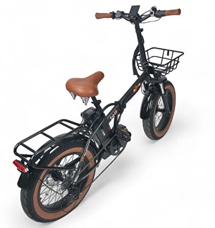 ALBA FOLD F 750 mid OFF ROAD PREMİUM 48V 16Ah(768Wh) SİYAH ZIRHLI LASTİK
