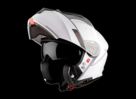 KASK MT GENESİS SV A2 ÇENE AÇILIR PARLAK BEYAZ