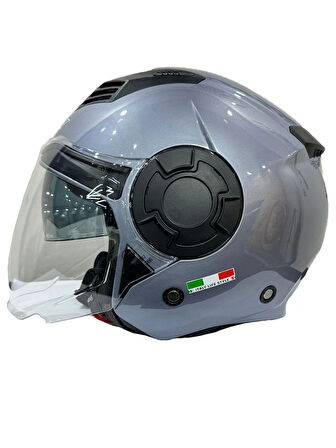 KASK SWAY SW-766 TİTANYUM ÇENESİZ GÜNEŞ GÖZLÜKLÜ