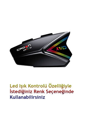 CROWN MICRO cmmk-01 İNTERCOM Kask Bluetooth Kulaklık Mikrofon Seti