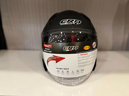KASK CRN 620 AİR ÇENESİZ MAT SİYAH/TURUNCU