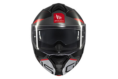 KASK MT GENESİS SV ATEMPO B15 ÇENE AÇILIR PARLAK KIR/BEYAZ