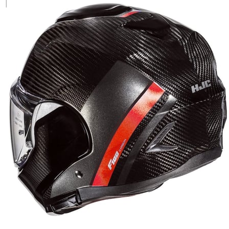 KASK HJC F100 STAN MC1 CARBON SİYAH 180 DERECE ÇENE AÇILIR
