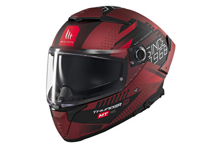 KASK MT THUNDER 4 SV LUMİNENCE D5 MAT KIRMIZI
