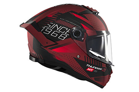 KASK MT THUNDER 4 SV LUMİNENCE D5 MAT KIRMIZI