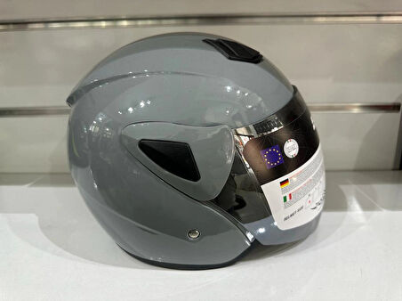 Kask Sw-733 Yarım Aynalı Camlı Nardo Gri
