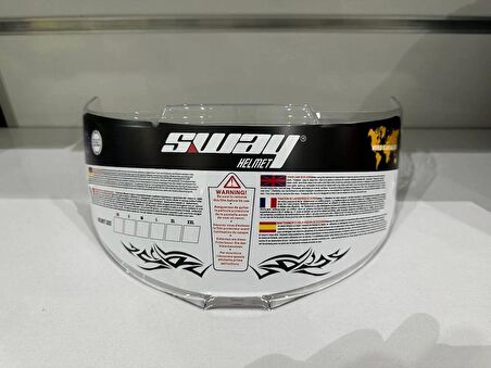 Kask Camı Sway FF 820 Şeffaf