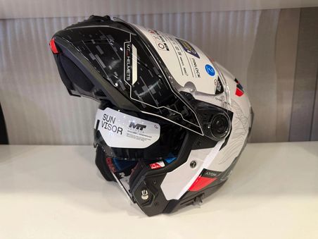 KASK MT ATOM 2 HİGHLANDS A7 MAVİ/BEYAZ/SİYAH