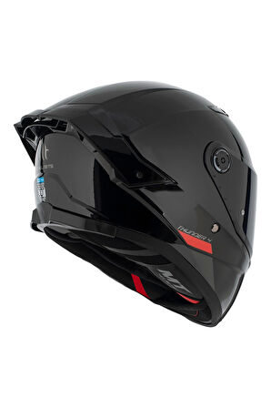 Kask Mt Thunder 4 Sv Solıd A1 Parlak Siyah Şeffaf Vizör