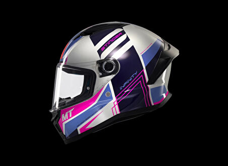 KASK MT STINGER TRON C8 PARLAK GRİ/PEMBE
