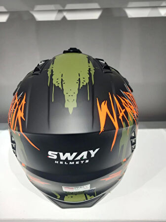 KASK SWAY X1-X SEUL BLACK/GREY/TURUNCU ÇENE ÇIKAN