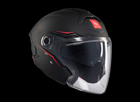 KASK MT COSMO SV ÇENESİZ GÖZLÜKLÜ MAT SİYAH