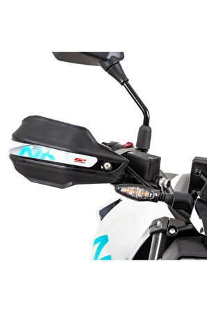 GP Kompozit CF Moto 250 NK 2018-2022 Uyumlu Plastik Elcik Koruma Siyah TURKUAZ