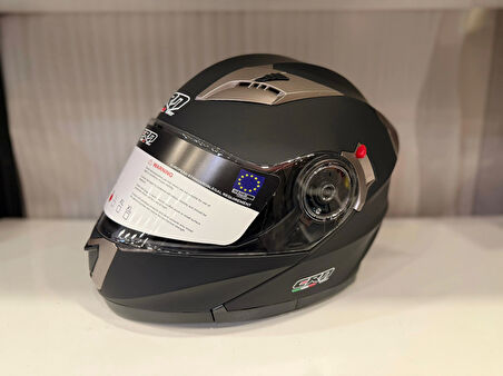 KASK CRN 925 ÇENE AÇILIR MAT SİYAH