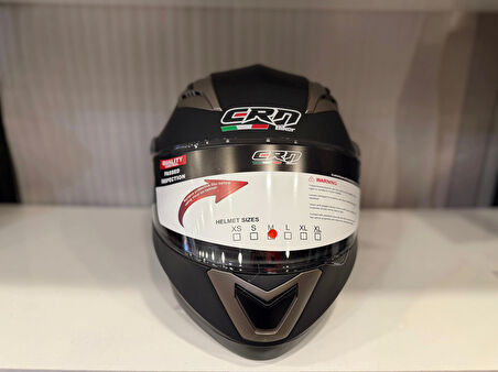 KASK CRN 925 ÇENE AÇILIR MAT SİYAH